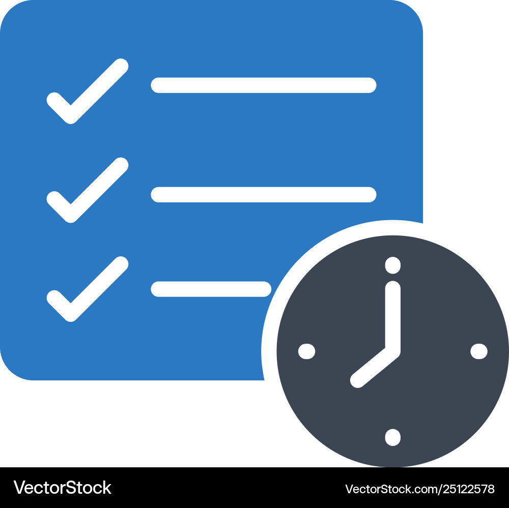 Checklist deadline Royalty Free Vector Image - VectorStock