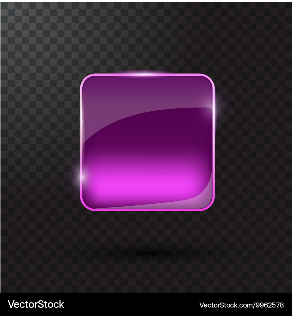 Colored glass button for web interface Royalty Free Vector