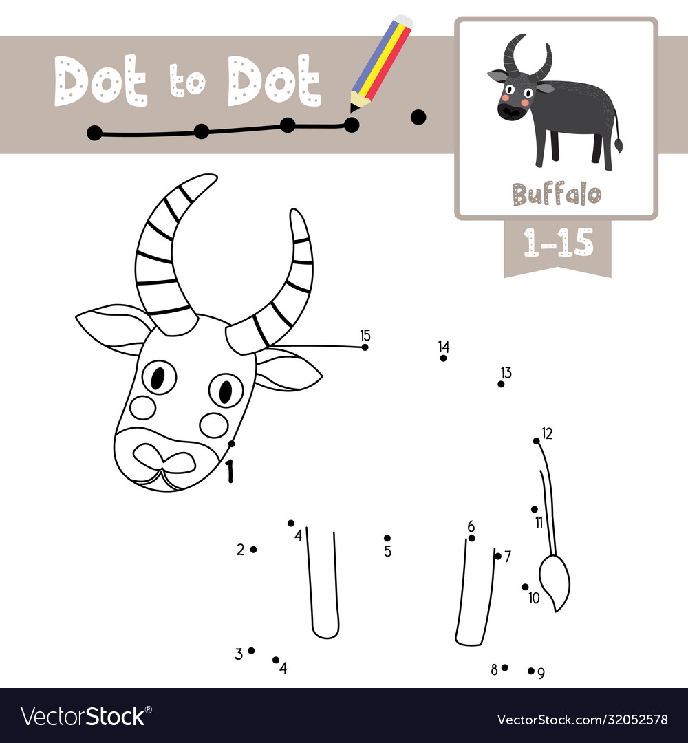 Dot to dot educational game and coloring book Vector Image