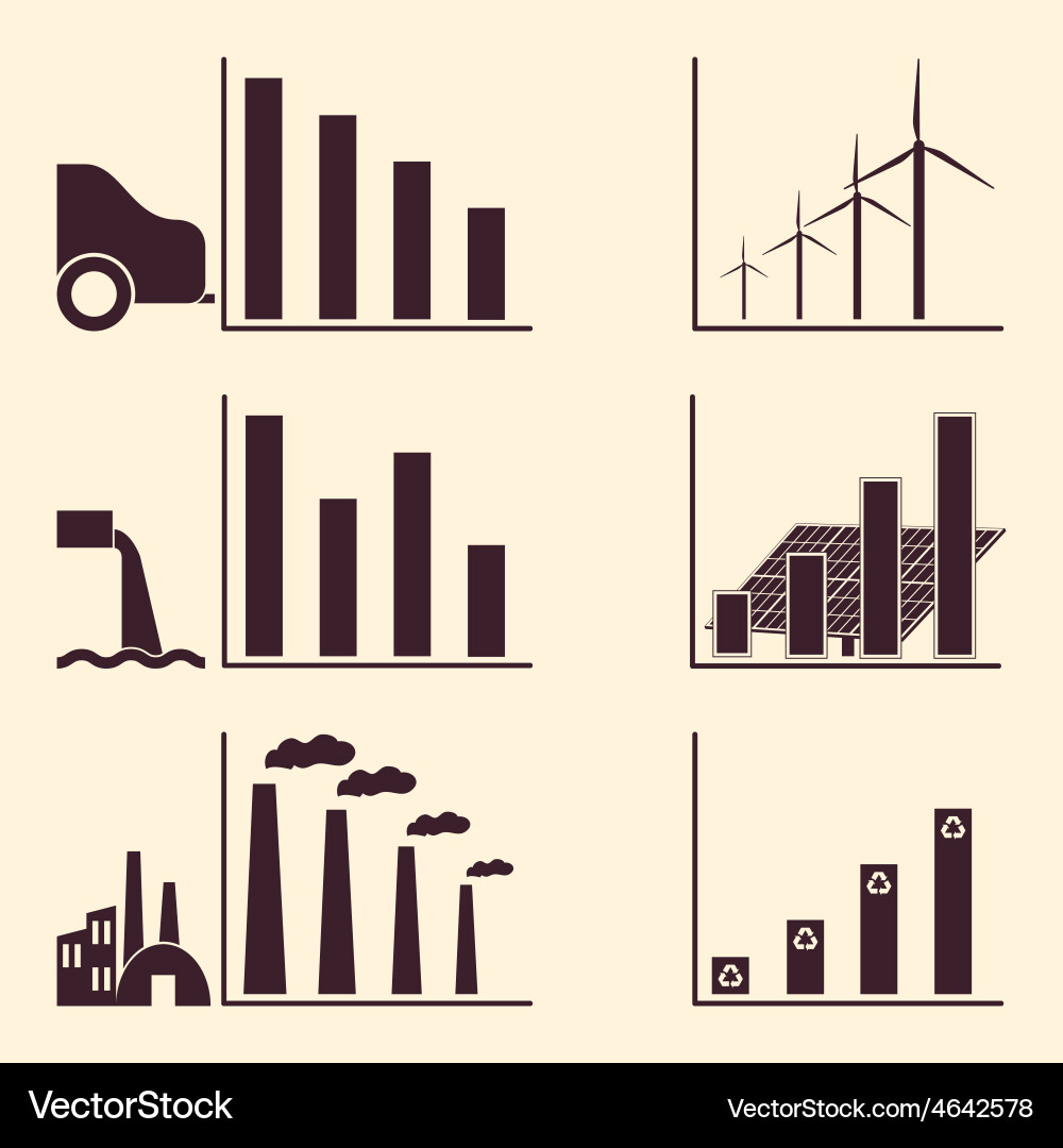 Ecology infographic elements Royalty Free Vector Image