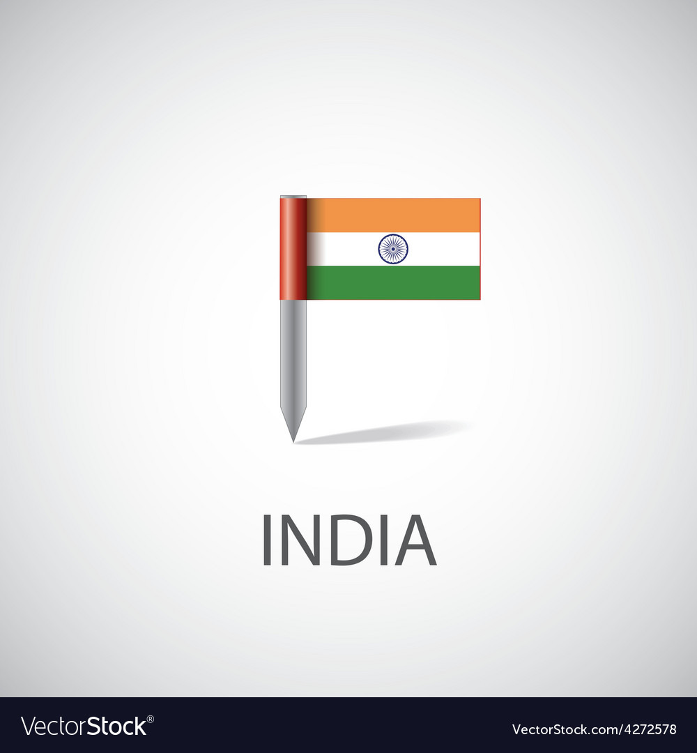 India flag pin