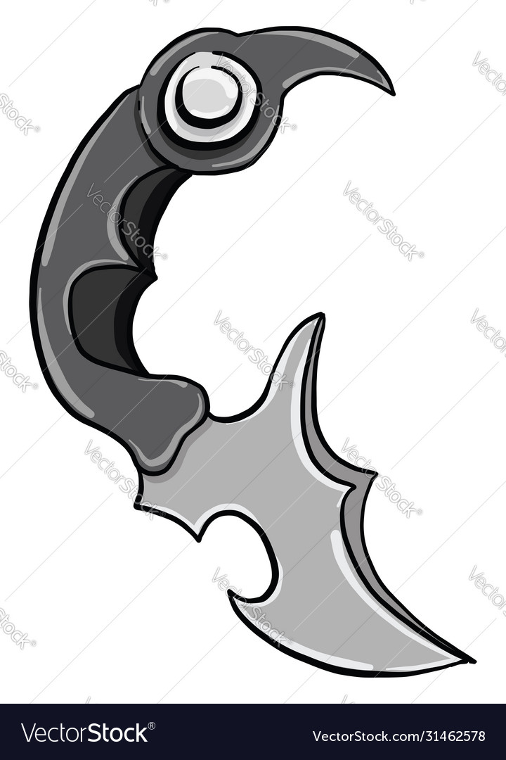 Karambit knife on white background