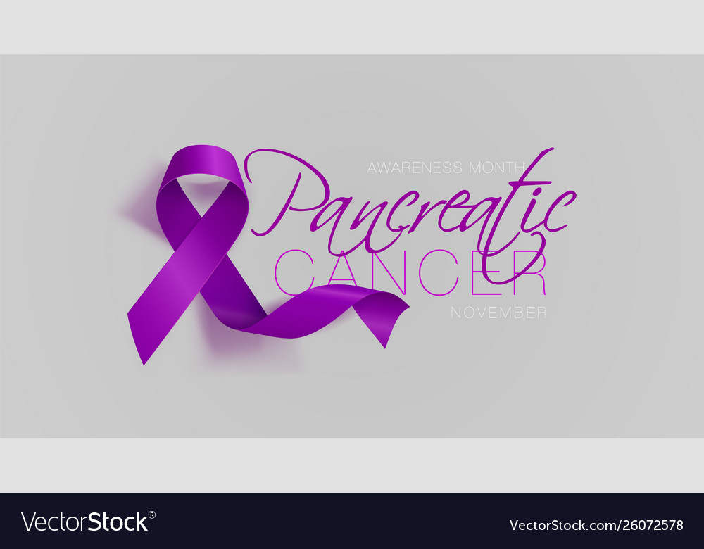 Pancreatic cancer awareness calligraphy poster