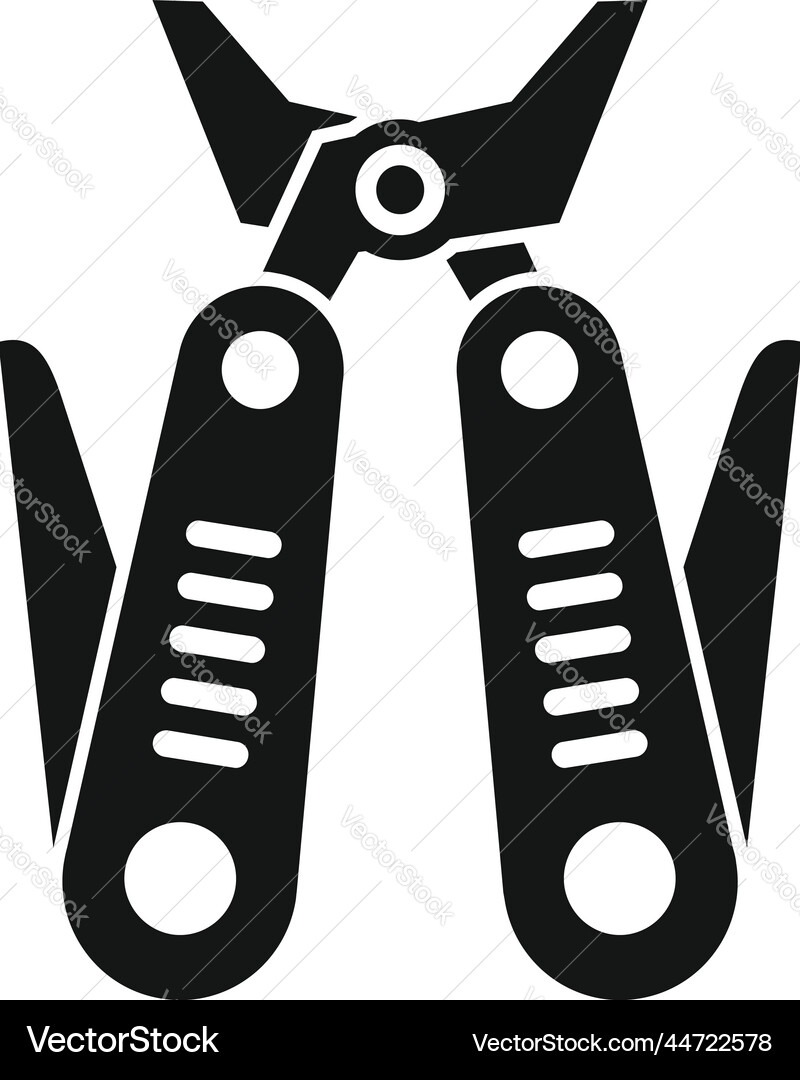 Scissors multitool icon simple army knife Vector Image