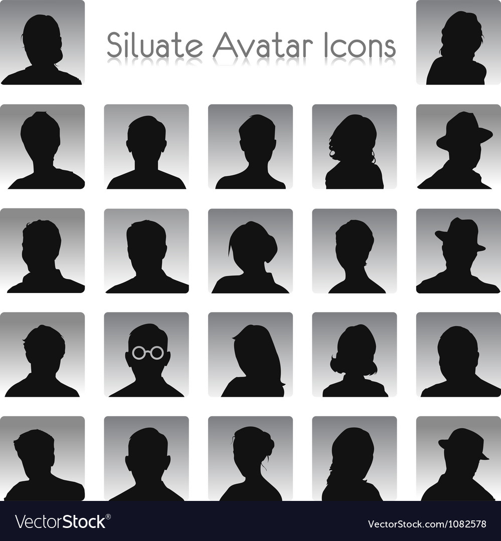 Avatar icons set Royalty Free Vector Image - VectorStock