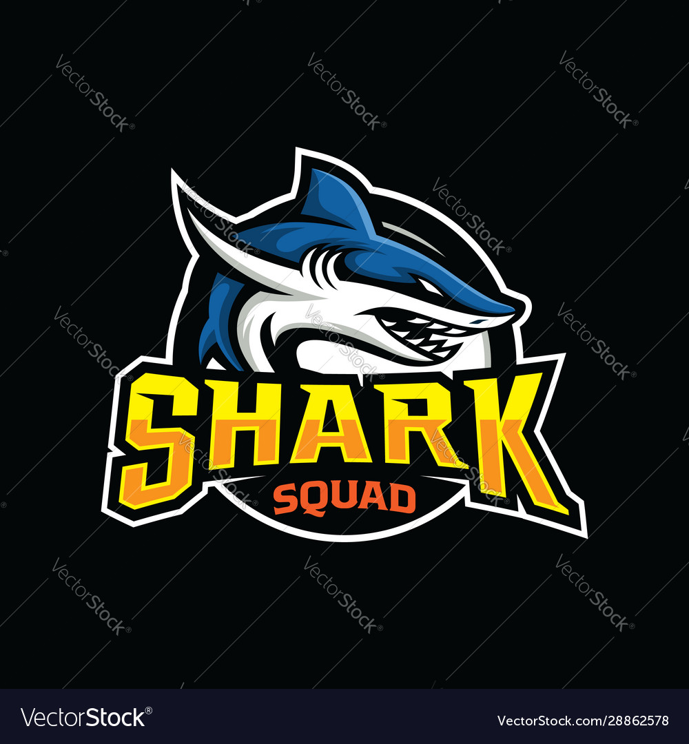 Shark Esport Logo for Gaming Stock Vector - Illustration of badge