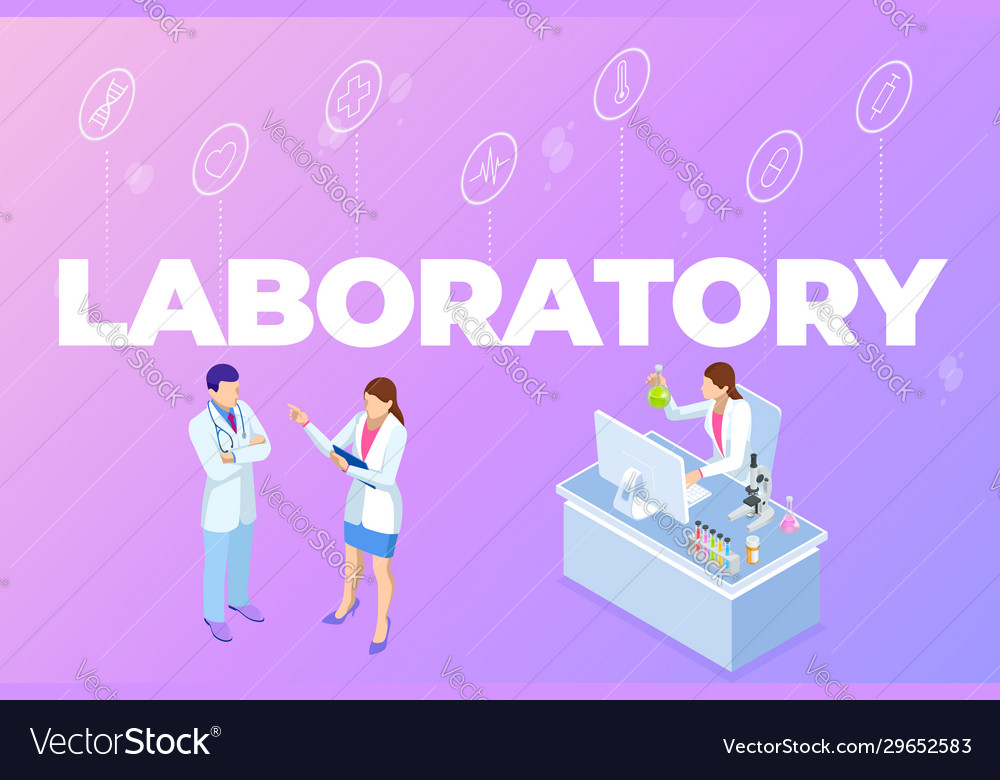 Isometric Online Medical Consultation Health Care Vector Image