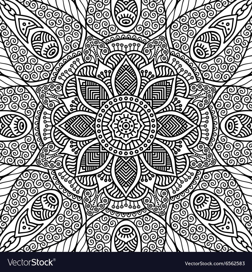 Mandala coloring page Royalty Free Vector Image