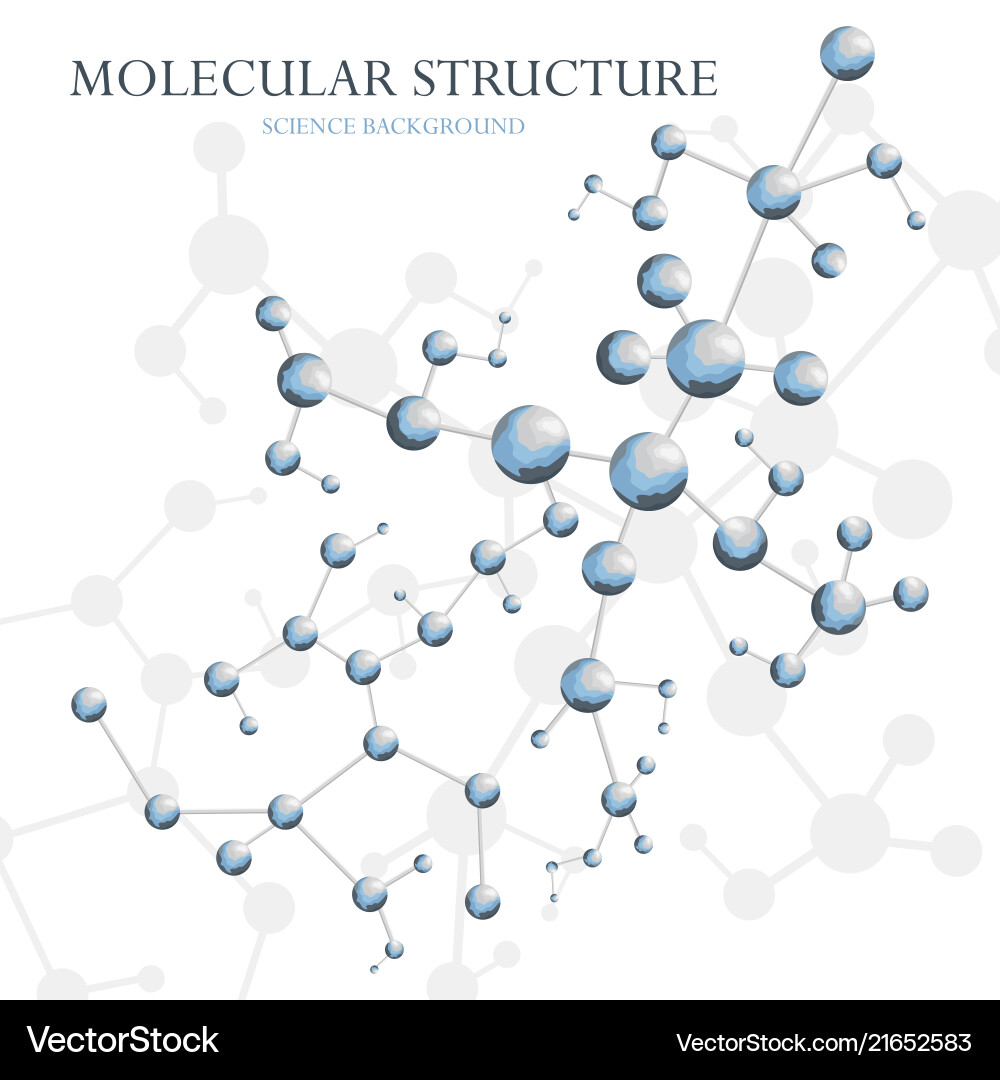 Molecular structure background concept Royalty Free Vector