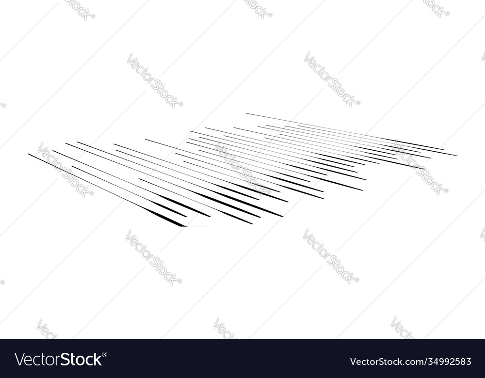 Parallel straight lines stripes in perspective 3d Vector Image
