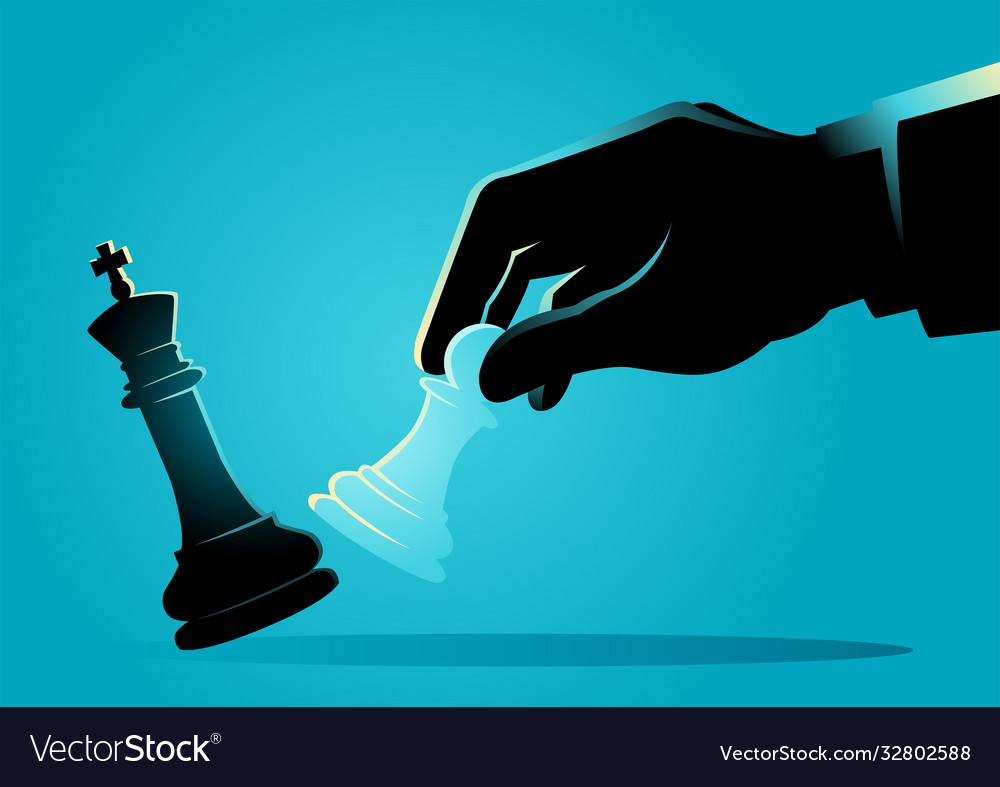 King and pawns Royalty Free Vector Image - VectorStock