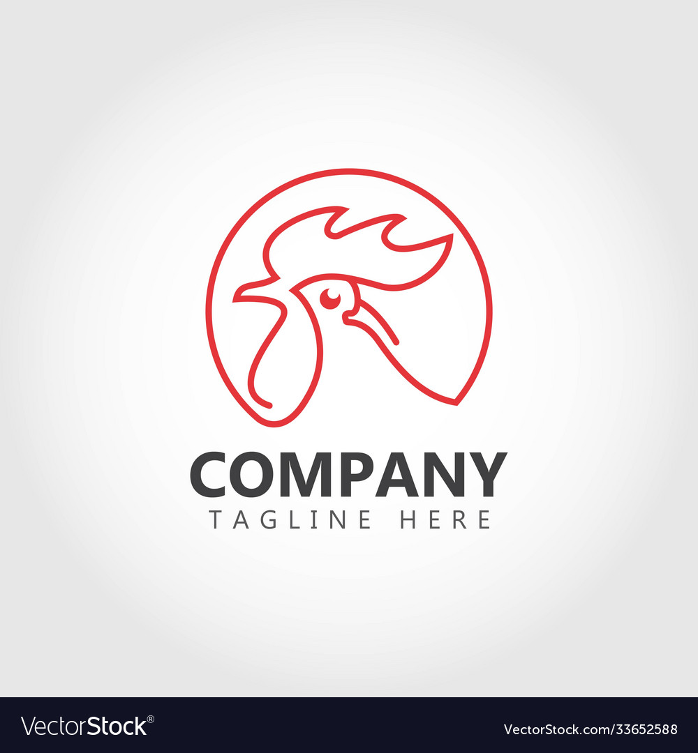 Chicken company logo template design