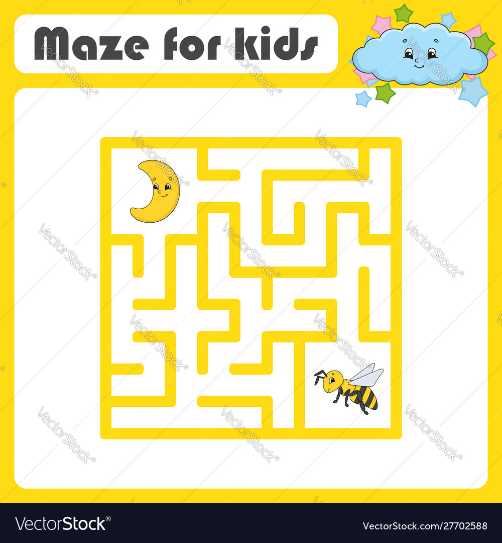 Funny maze game for kids puzzle children Vector Image