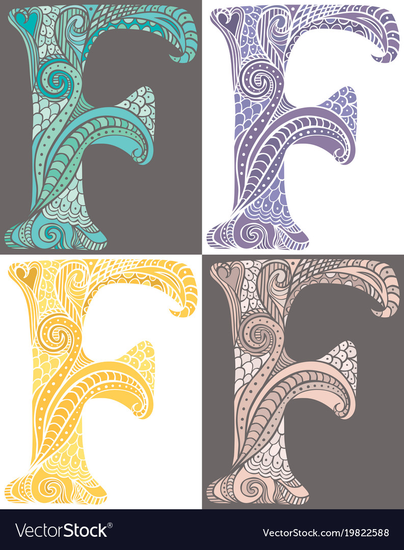 Letter f Royalty Free Vector Image - VectorStock