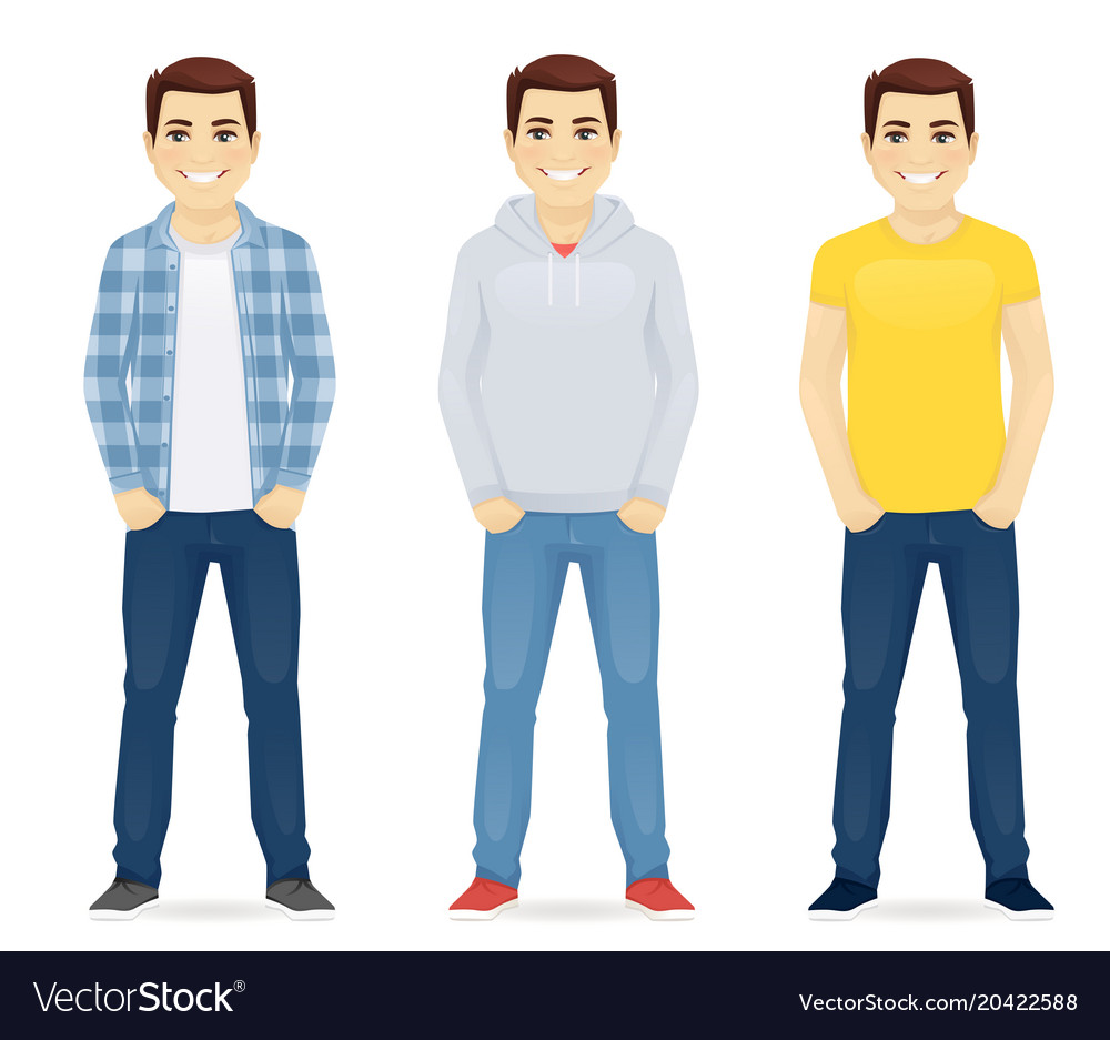 Man casual clothers Royalty Free Vector Image - VectorStock