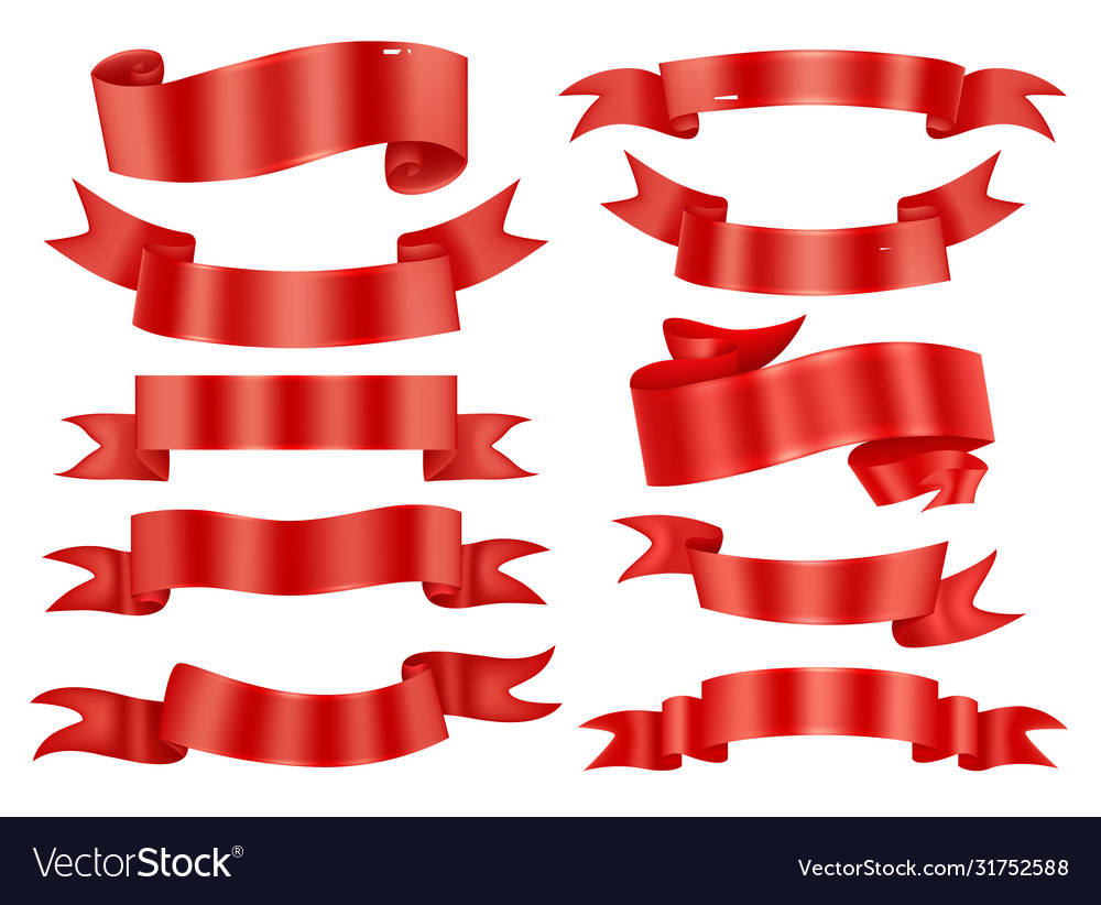 Ribbon mesh collection Royalty Free Vector Image