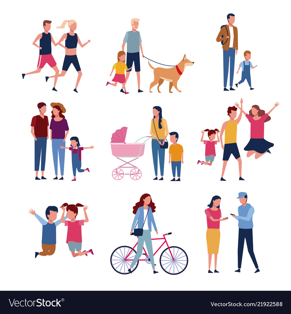 Set of people avatar Royalty Free Vector Image