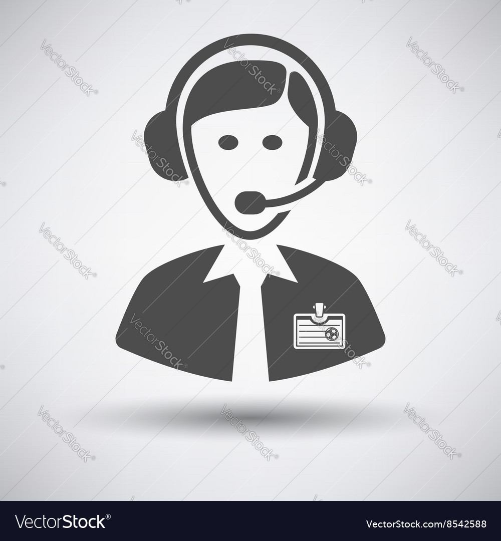 Soccer Commentator Icon Royalty Free Vector Image