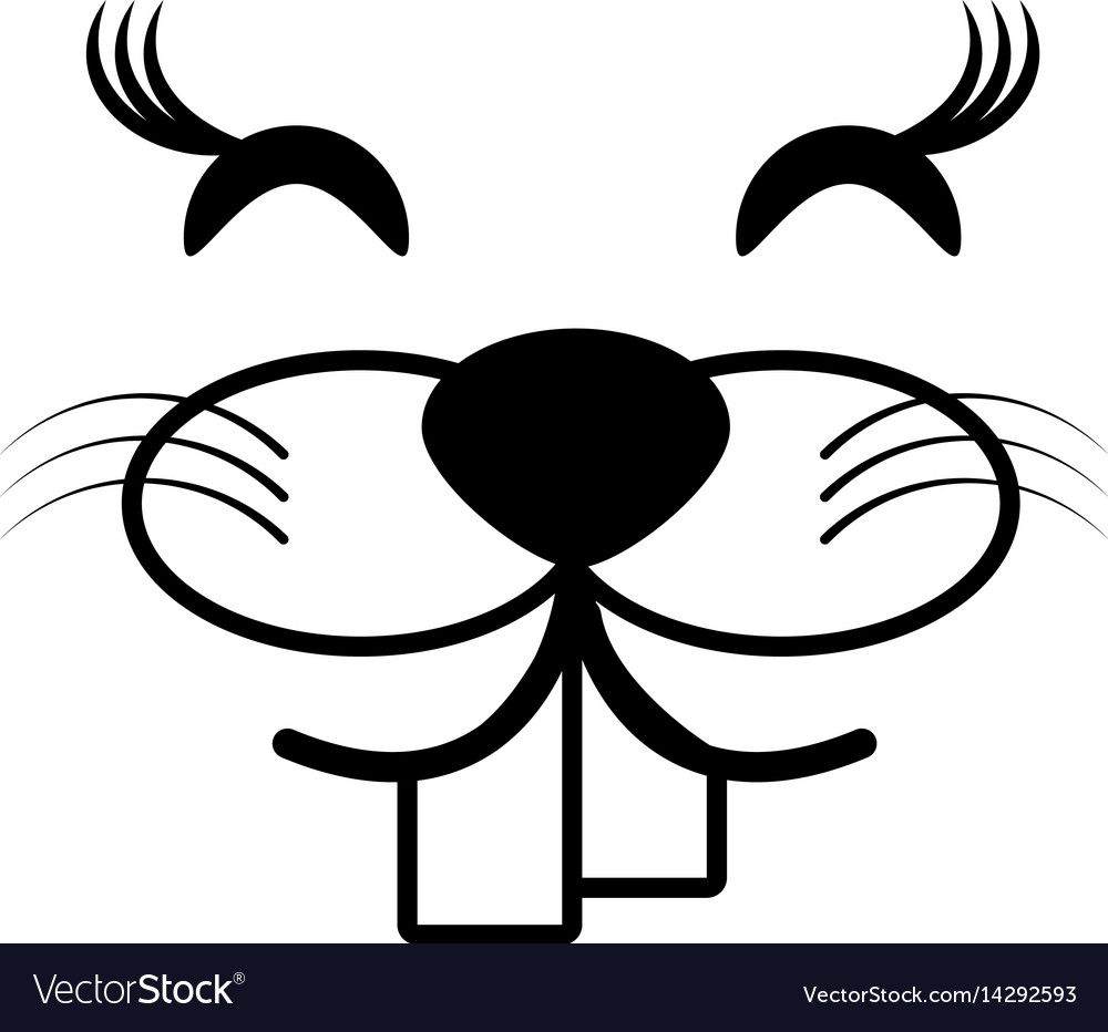 Bunny kawaii face image Royalty Free Vector Image