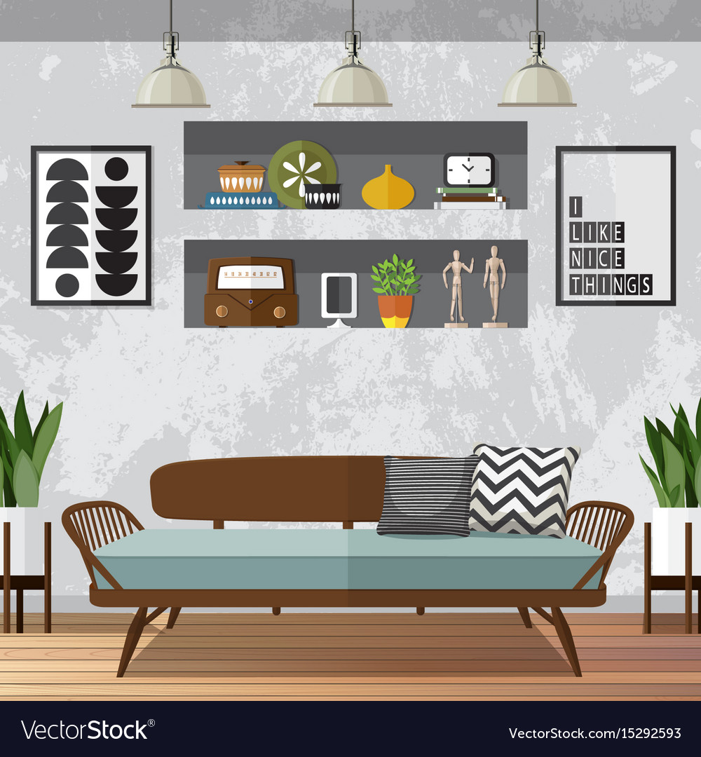 Living room Royalty Free Vector Image - VectorStock