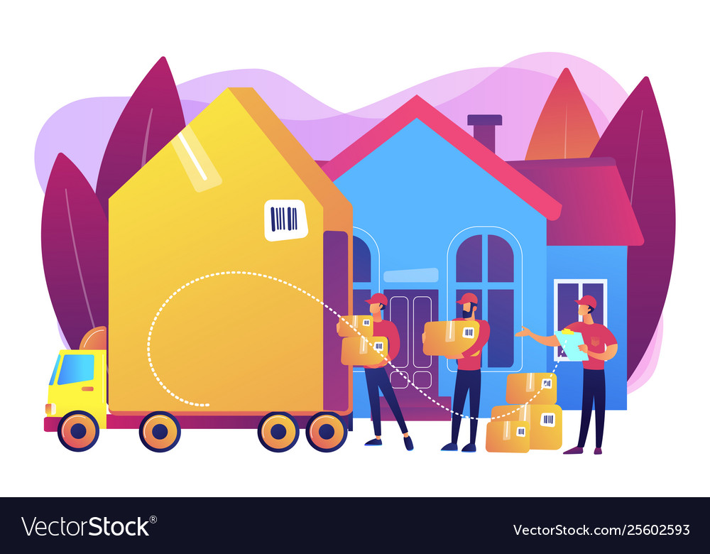 Moving house services concept Royalty Free Vector Image