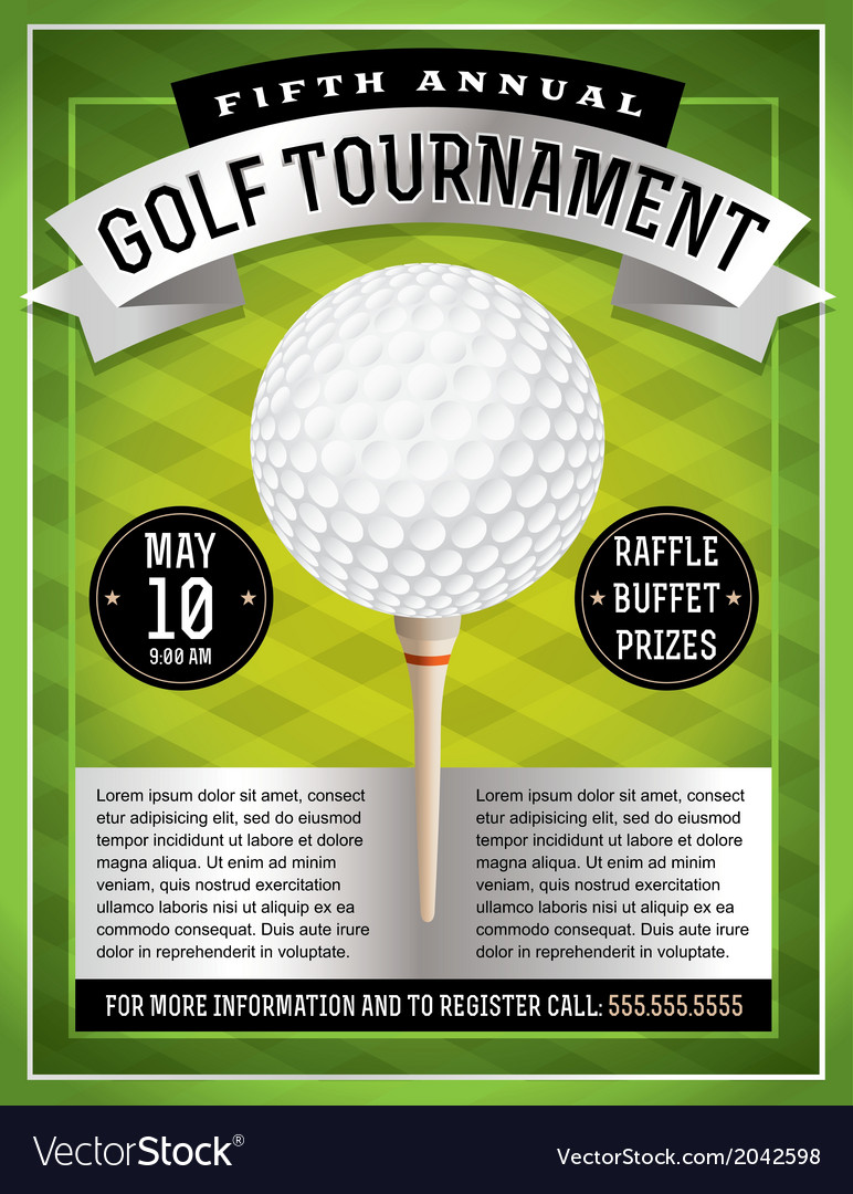 Golf flyer and poster Royalty Free Vector Image