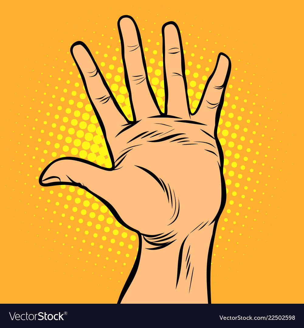 high five hand vector