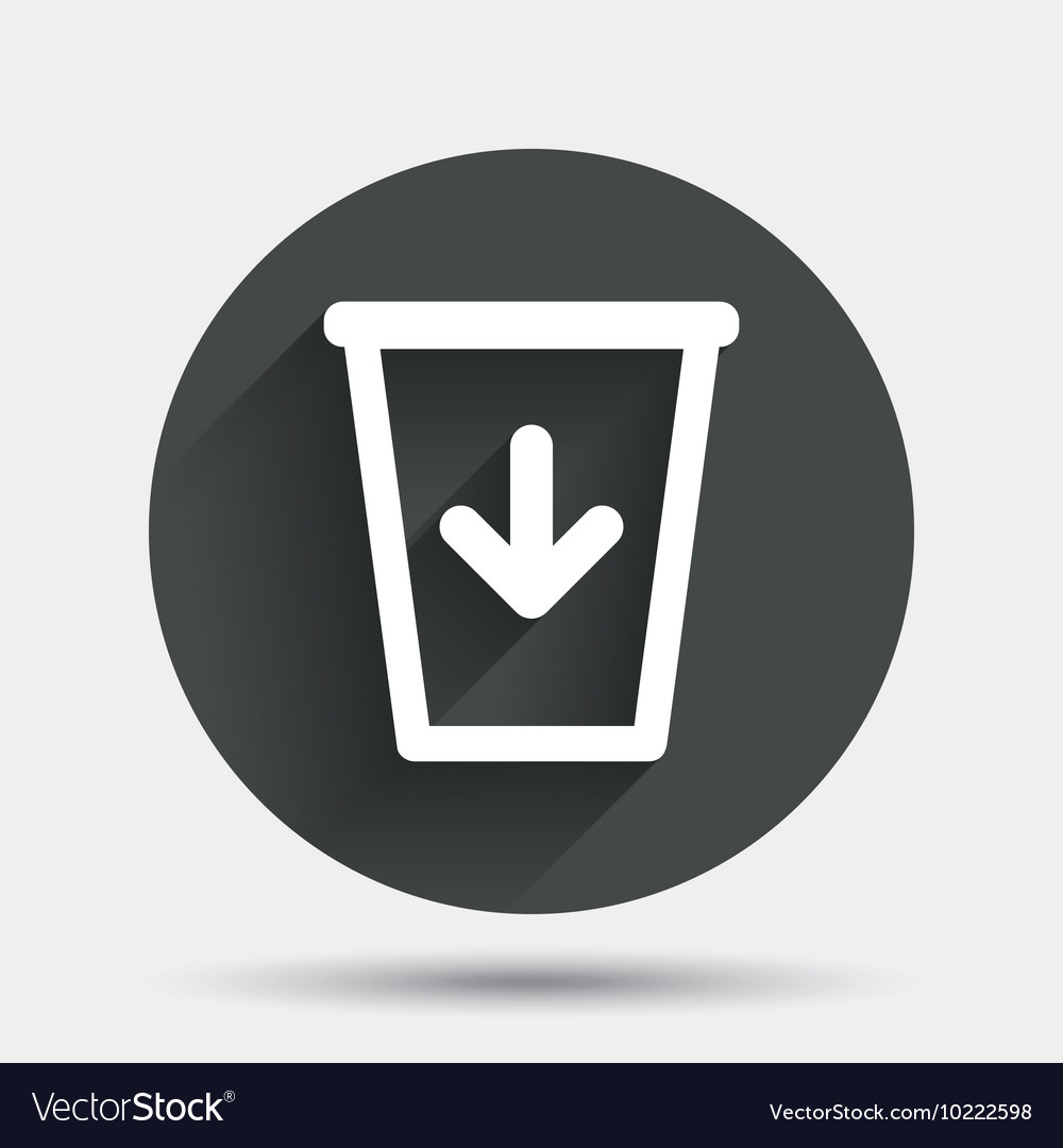 Send to the trash icon recycle bin sign