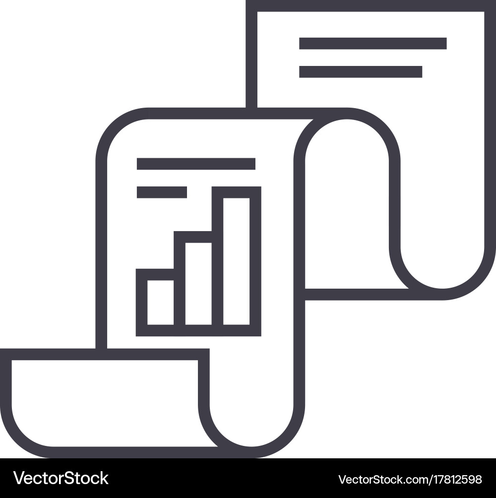 Statistical reportstatistics line icon Royalty Free Vector