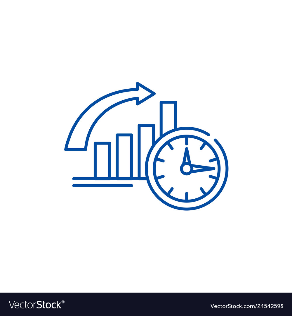 To be on time line icon concept