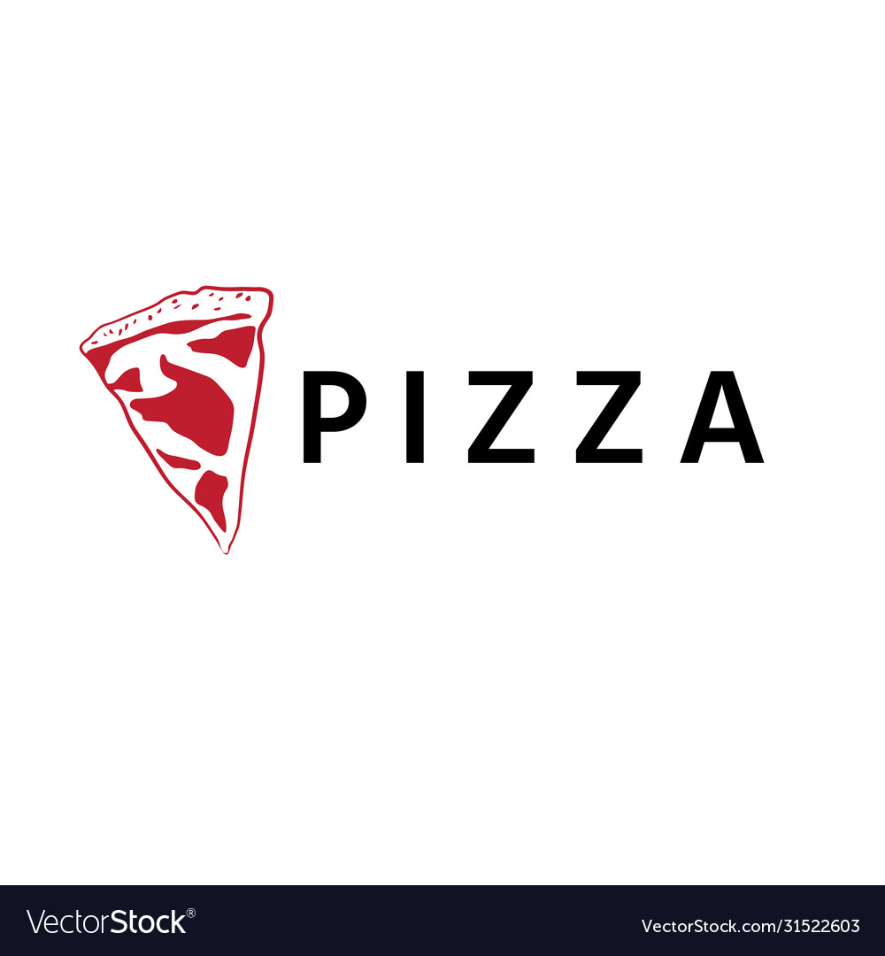 Abstract pizza slice design template Royalty Free Vector