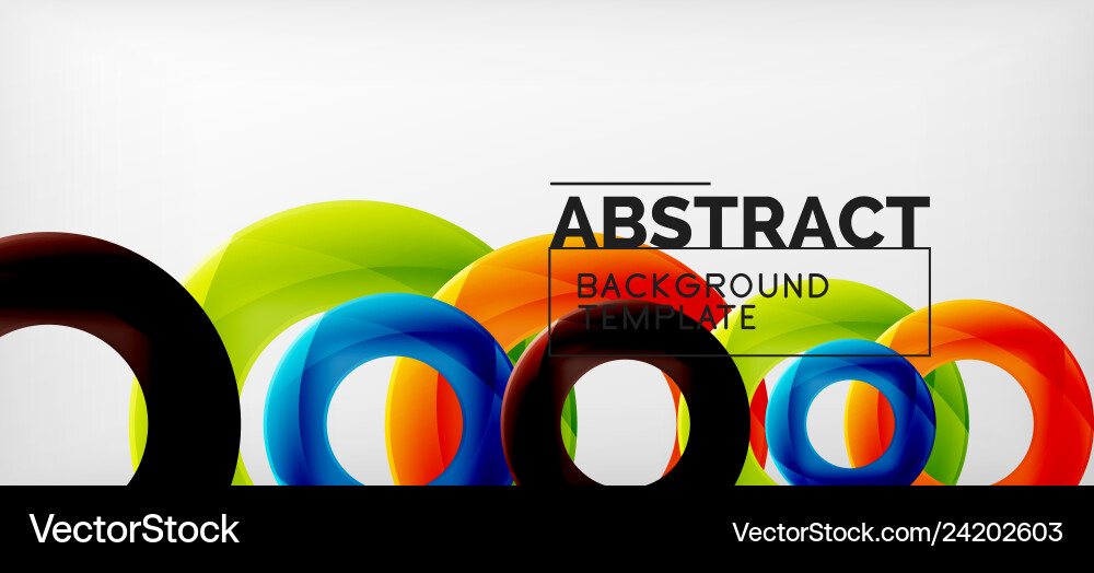 Colorful rings geometric abstract Royalty Free Vector Image