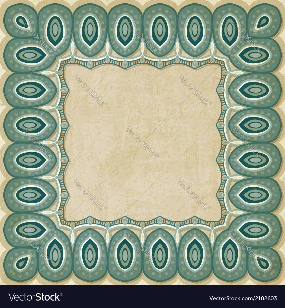 Retro border pattern old background Royalty Free Vector