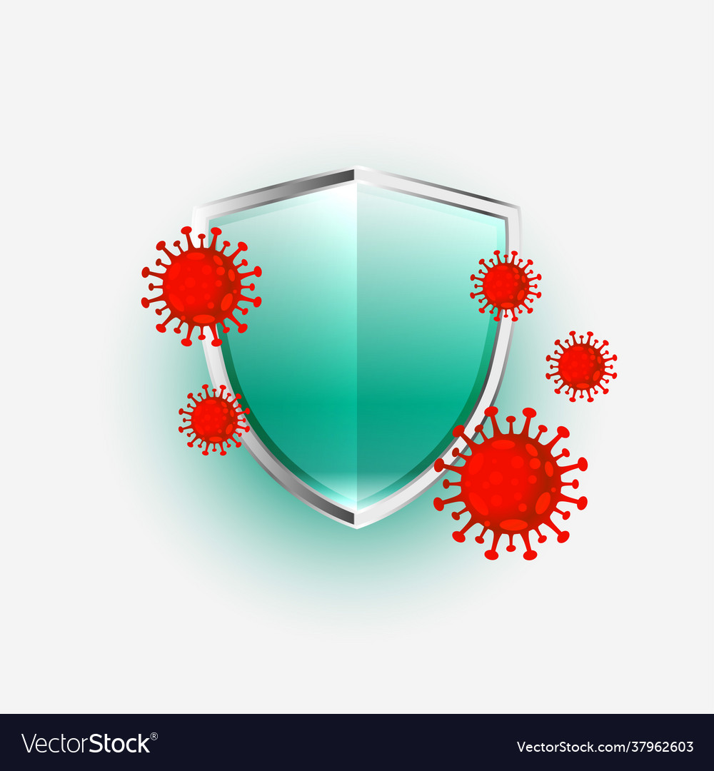 Shield protecting novel coronavirus covid-19 Vector Image