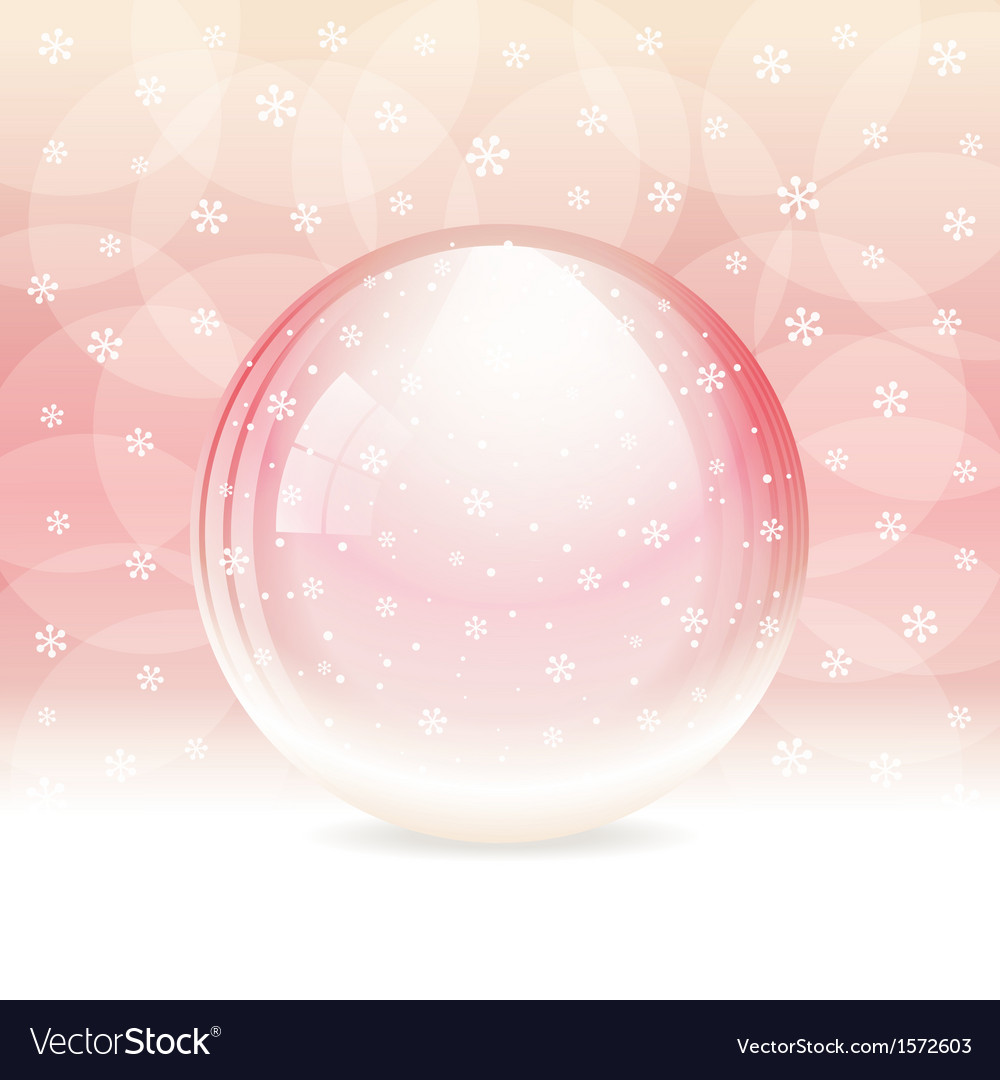 Transparent snow globe