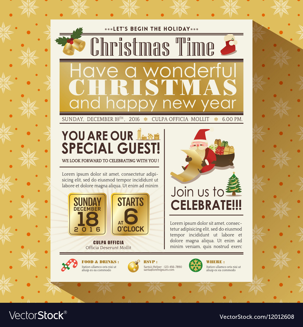 free newspaper template for christmas