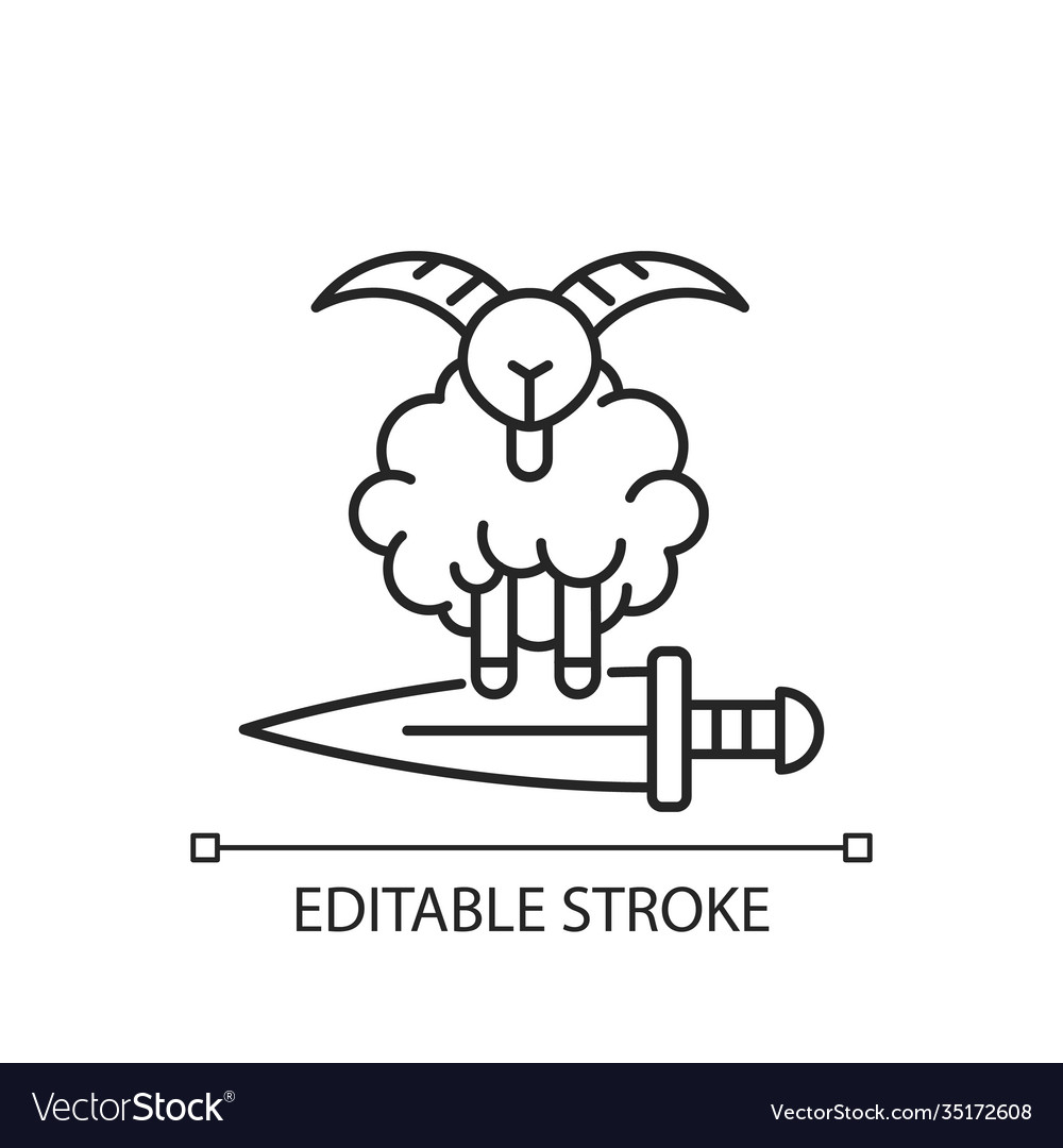 Eid al adha linear icon vector image Eid al adha linear icon