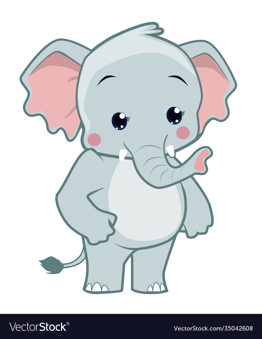 Elephant mascot cartoon Royalty Free Vector Image