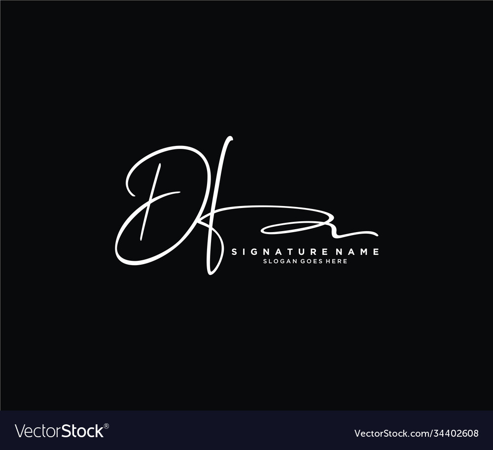 Letter df signature logo template