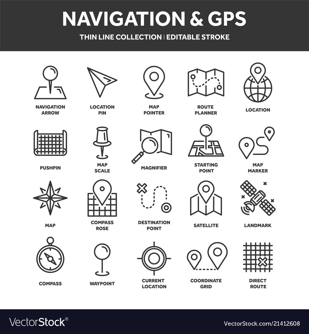 Map And Navigation Gps Coordinates Location Vector Image