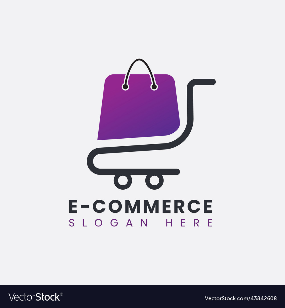 Modern ecommerce online shop store logo design co