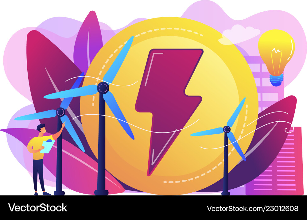 Wind power concept Royalty Free Vector Image - VectorStock