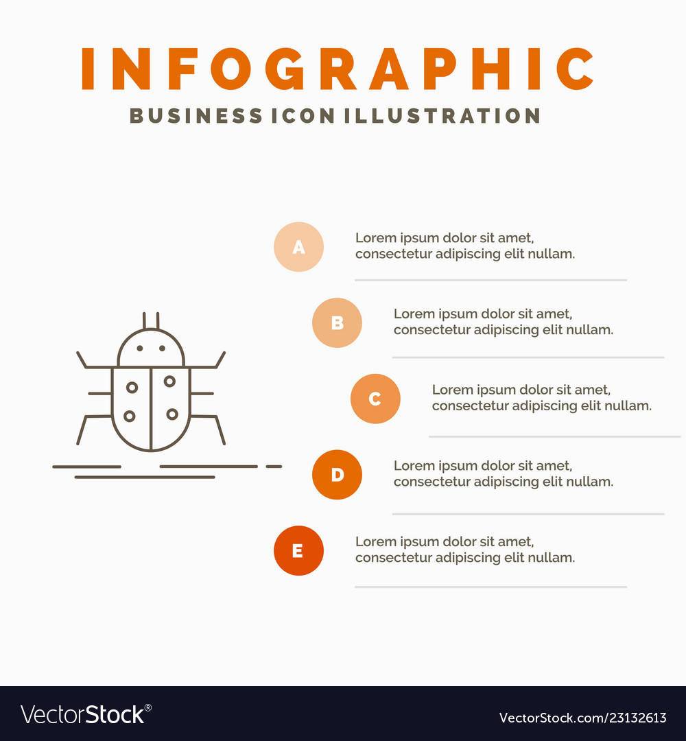 Bug bugs insect testing virus infographics Vector Image