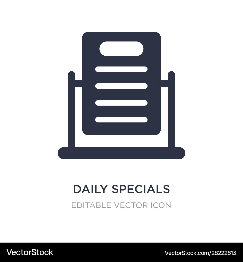 Daily specials board icon on white background Vector Image