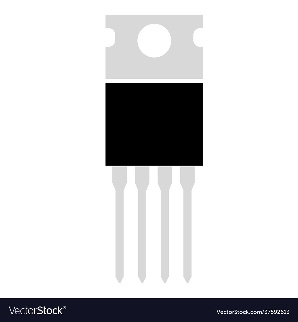 Field effect transistor icon on white background