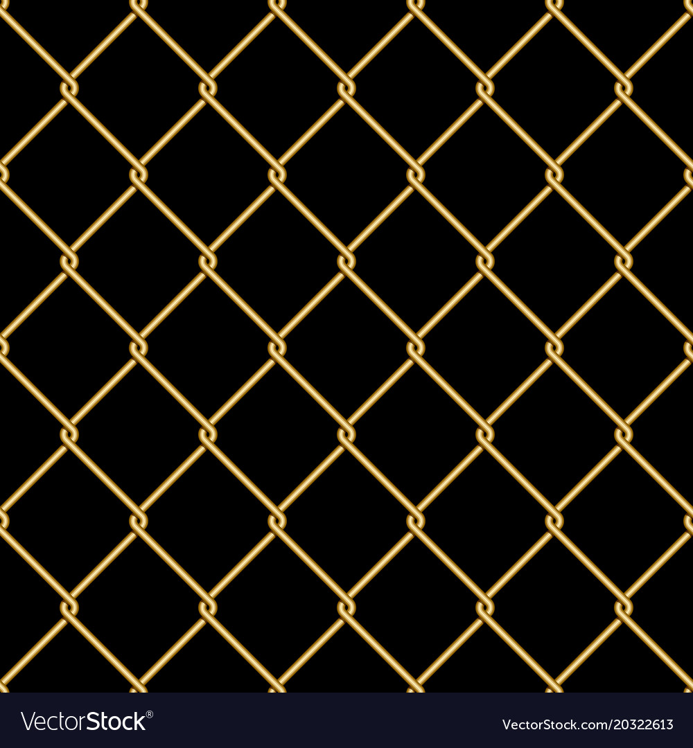 Gold wire grid seamless pattern background