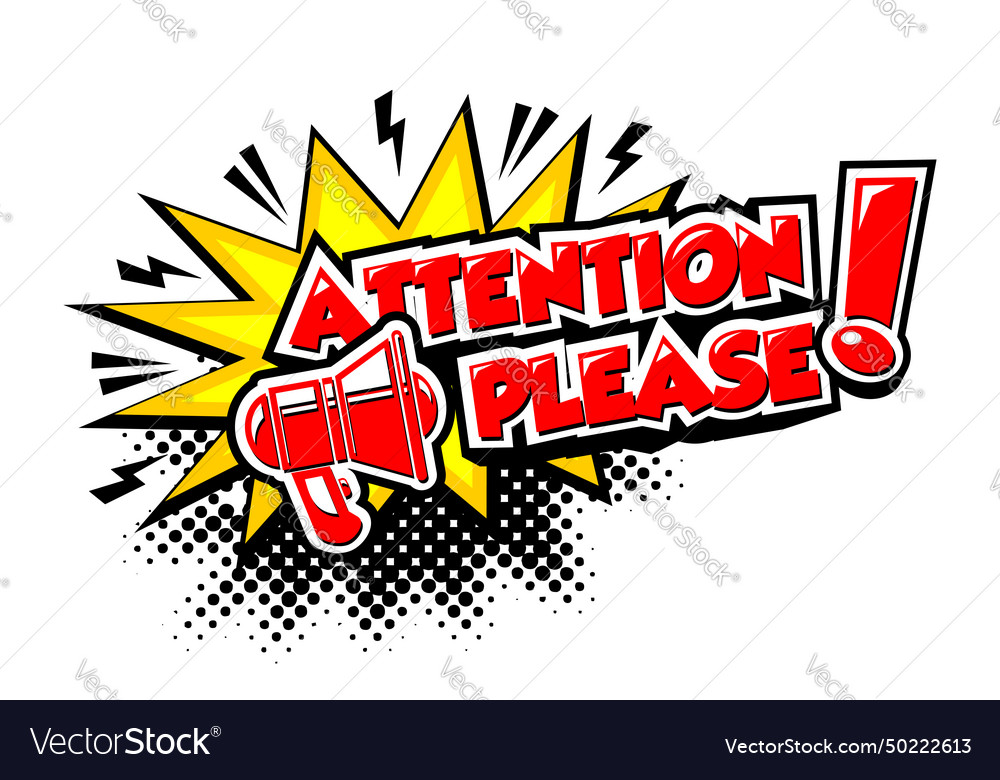 Important Notice Megaphone Banner Royalty Free Vector Image