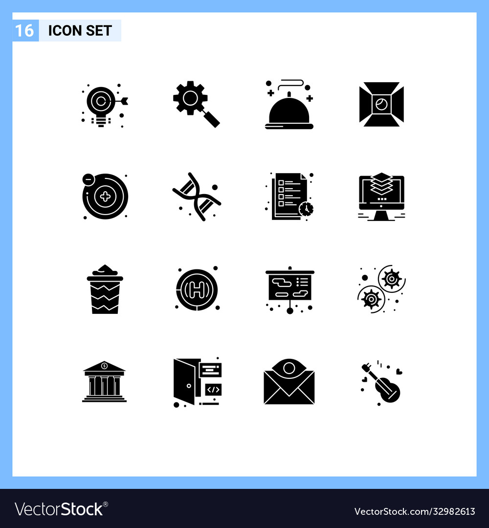 Pack 16 creative solid glyphs chemistry