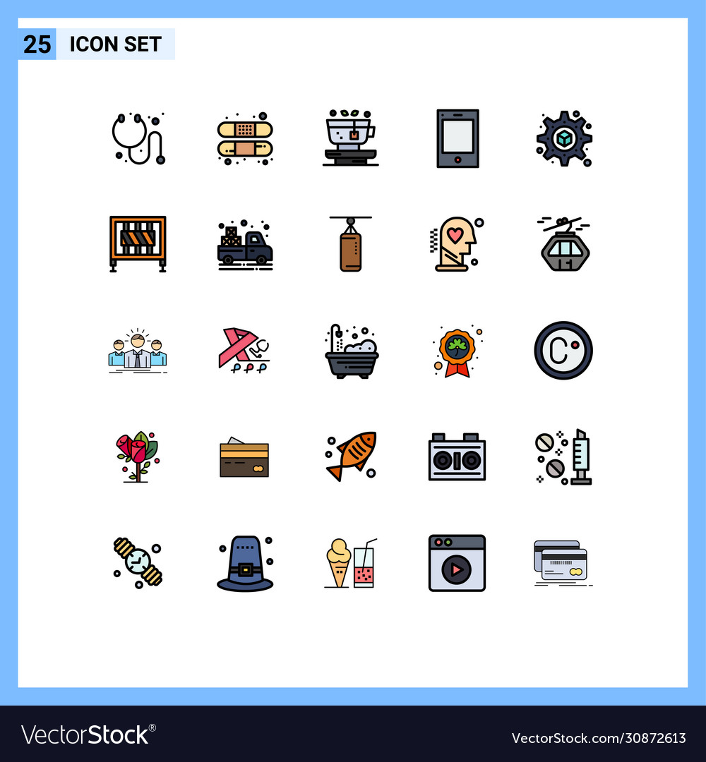 Stock icon pack 25 line signs and symbols