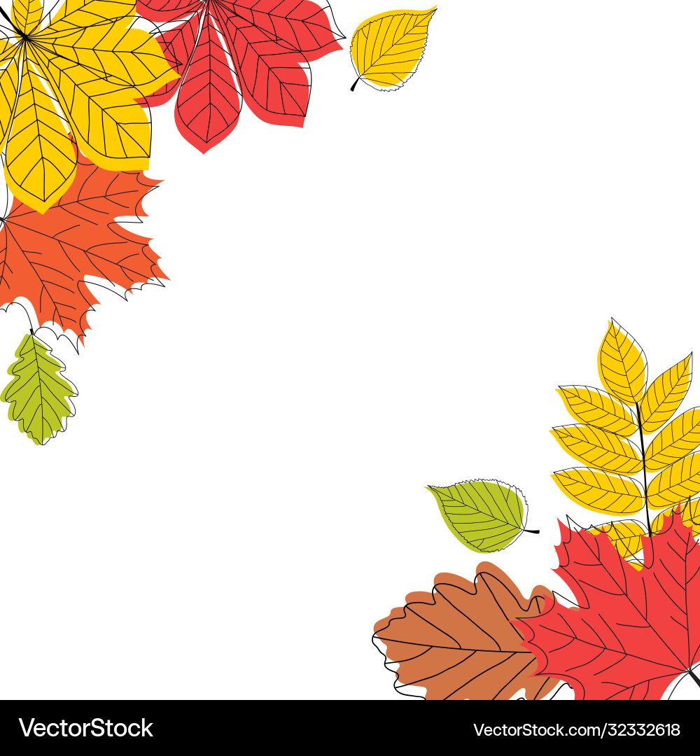 Abstract autumn leaves background Royalty Free Vector Image